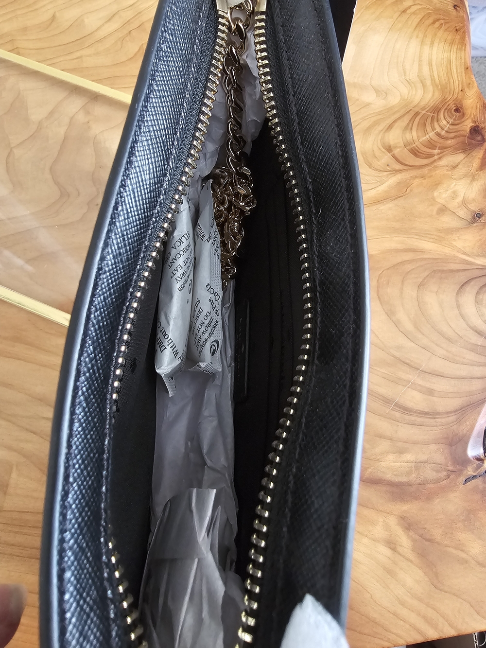 kate spade New York Black Saffiano Leather Crossbody Clutch - Picture 6 of 6